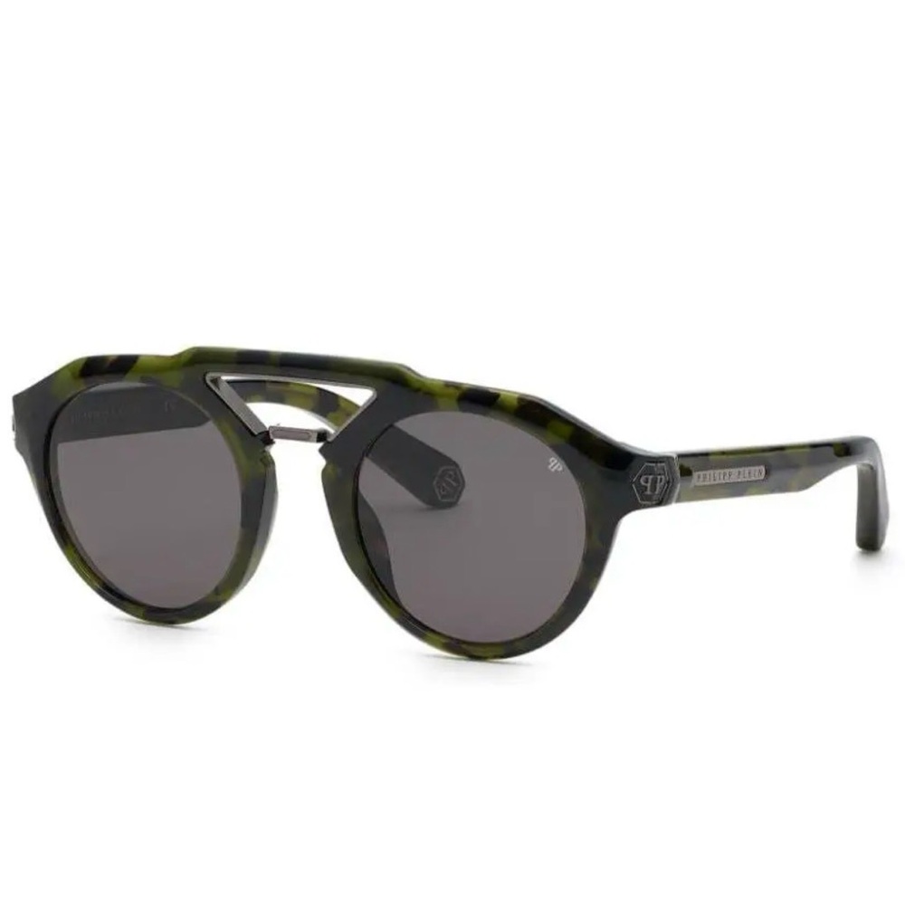New Authentic Philipp Plein Green Camouflage Sunglasses